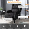 Wingback Vibrating Massage Chair, Accent Sofa Vintage Upholstered Massage Recliner Chair Push-back with Remote Controller, Black