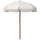 6.2' Beach Umbrella for Travel, Vent, Ruffles, Carry Bag, Portable Outdoor Umbrella for Garden, White