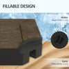 Offset Umbrella Base Weight Set, Fillable Outdoor Umbrella Weights, 175 lb. with Water or 230 lb. with Sand, Brown