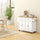 Kitchen Island on Wheels, Rolling Cart with Rubberwood Top, Spice Rack, Towel Rack and Drawers for Dining Room, White