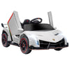 Lamborghini Veneno Licensed Remote Control Ride on Car, Kids 12V Ride on Toy with Bluetooth, Suspension System, Horn, Music & Lights, White