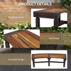 Wooden Garden Bench, Semicircular Round Outdoor Tree Bench, Wrap Around Park Bench for Yard, Patio, Deck, Lawn, Brown