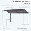 13' x 10' Outdoor Pergola Gazebo, Steel Patio Canopy with Weather-Resistant Fabric and Drainage Holes, Cream White