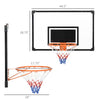 Wall Mounted Basketball Hoop, Mini Hoop with 45'' x 29'' Shatter Proof Backboard, Durable Rim and All-Weather Net for Indoor and Outdoor Use
