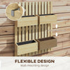 Wood Planter Box with Trellis, for Climbing Plants, Wall-Mounted Outdoor Raised Garden Bed with Adjustable Height