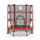 Φ4.5FT Kids Trampoline with Enclosure Net, Springless Design, Safety Pad and Steel Frame, Toddler Round Bouncer for Age 3 to 6 Years, Red