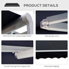 8' x 7' Patio Retractable Awning, Manual Exterior Sun Shade Deck Window Cover, Black