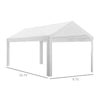 10 x 20ft Carport Roof, UV Resistant Canopy Replacement, Fits 84C-378V00 and 84C-206 Series, White