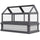 Raised Planter Boxes with Polycarbonate Greenhouse, Wooden Cold Frame Greenhouse, Raised Garden Bed, Gray