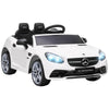12V Kids Electric Ride On Car with Remote Control, Battery Powered Toy Car with Music, Lights & Suspension Wheels for 3-7 Years Old, White