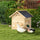 Duck House for 1-3 Ducks, Wooden Small Animal House Outdoor with Openable Roof, Double Doors, Removable Base