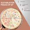 Pellet Wood Fired Pizza Oven, Outdoor Pizza Maker with 12" Rotating Stone, Peel and Waterproof Cover, Black