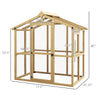 Walk-in Polycarbonate Greenhouse Green House with Automatic Temperature Window and Lockable Door, 6.5' x 4' x 6.7'