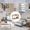 Console Table American Pastoral Desk with Drawer Bottom Shelf Living Room  Entryway  Bedroom White Oak Wood Color