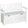 41 Gallon Outdoor Storage Bench, Wooden Deck Box with Inner waterproof PE Lining, 2-Seat Container Perfect for Patio Garden, White