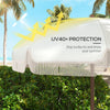 6.2' Beach Umbrella for Travel, Vent, Ruffles, Carry Bag, Portable Outdoor Umbrella for Garden, White