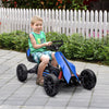 Kids Pedal Go Kart W/ Adjustable Seat, Swing Axle, Blue
