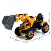 6V Toy Tractor Electric Kids Ride On Toy Digger Construction Excavator Tractor Vehicle Digger Toy Moving Forward Backward, Yellow/Black