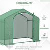 6' x 3' x 6' Portable Walk-in Greenhouse with Roll-up Zipper Door, Steel Frame, Top Vent for Flowers, Vegetables