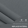 6.5' x 4' Manual Retractable Awning, Non-Screw Freestanding Patio Awning, UV Resistant, for Window or Door, Dark Gray