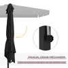 10FT Square Offset Umbrella with Tilt, Crank and Cross Base, Cantilever Patio Umbrella for Garden, Pool, Gray