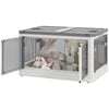 Stackable Storage Bins with Lids, Wheels, and Collapsible, White