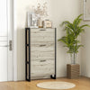 Shoe Cabinet with 3 Flip Drawer Cabinet, Walnut