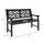 43.25" Outdoor Garden Bench, Wooden Bench, Poplar Slatted Frame Furniture for Patio, Park, Porch, Lawn, Yard, Deck, Black