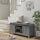 Modern Shoe Storage Bench, Entry Way Bench with Cushion, 2 Sliding Doors, Storage Ottoman Bench, Holds 10 Pairs, Gray