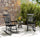 Porch Rocker Chairs Set of 2, 350 lbs. Wooden Outdoor Rocking Chairs with High Back for Garden, Patio, Balcony, Black