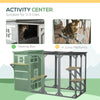 Outdoor Cat Shelter, Outdoor Cat Cages Enclosures with Multi-Level Design, Lockable Doors, Window, for 2-3 Cats