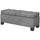 46" Storage Ottoman Bench, Upholstered End of Bed Bench with Steel Frame & Hinges, Button Tufted Storage Bench for Living Room, Entryway, Gray