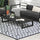 Reversible Outdoor Rug Carpet RV Camping Rugs with Carry Bag, 9' x 12', Black & White Chain