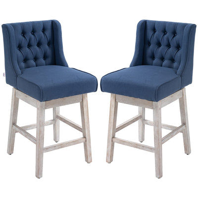 Swivel Bar Stools Set of 2, 27