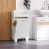 31" Tilt Out Laundry Hamper, Modern Country Freestanding Sorter Clothes Hamper, Small Bathroom Vanity Storage Cabinet Organizer, White