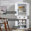 72" Kitchen Pantry Cabinet, Freestanding Cupboard Pantry Storage Cabinet with Doors and Adjustable Shelves, White