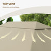 10' x 13' Gazebo Replacement Canopy Cover, Gazebo Roof Replacement (TOP COVER ONLY), Khaki