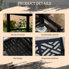 43.25" Outdoor Garden Bench, Wooden Bench, Poplar Slatted Frame Furniture for Patio, Park, Porch, Lawn, Yard, Deck, Black