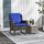 Outdoor Wicker Rocking Chair Rattan Rocker w/ Cushion, Steel Frame, High Weight Capacity for Patio, Garden, Dark Blue