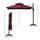 3x3m/10x10ft 360A° Rotating Cantilever Umbrella Double-top Parasol w/ 4 Adjustable Angle All-aluminum for Patio Garden Wine Red