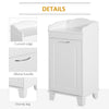 31" Tilt Out Laundry Hamper, Modern Country Freestanding Sorter Clothes Hamper, Small Bathroom Vanity Storage Cabinet Organizer, White