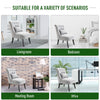 Small Tufted Button Accent Chair, Mid-Back Armchair with Upholstered Fabric, Solid Wood Legs, and Support Pillow, Gray