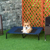 36" x 30" Cooling Elevated Dog Bed, Portable Raised Dog Cot, Pet Bed with Washable Breathable Mesh for Large Dogs, Indoor and Outdoor, Blue