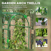 Metal Garden Trellis, Arch Trellis for Climbing Plants Outdoor, A-Frame, with Climbing Net, 17" x 72" x 72", Green