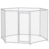 9.2' x 8' x 5.6' Dog Kennel Outdoor for Medium and Large-Sized Dogs with Lockable Door, Silver