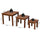3 Piece Outdoor Side Nesting Table Patio Set with Acacia Wood Build & Multi-Functional Design