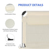 Folding Lounger Chair Sun Lounger Chair Camping Bed Cot 4-Position Adjustable Back With Pillow For Patio Garden Beach Pool Cream