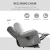 Electric Power Lift Recliner, Velvet Touch Upholstered Vibration Massage Chair with Remote Controls & Side Storage Pocket, Grey