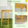 Chicken Activity Play with Swing Set, Wooden Chicken Coop Accessory with Multiple Chicken Perches & Hen Ladder, Yellow