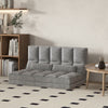 Recliner Sofa, Convertible Floor Sofa Chair with 2 Pillows, Adjustable Backrest and Headrest, Dark Gray